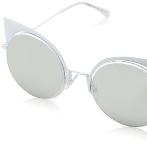 Fendi Accessories - FENDI EYESHINE White with Grey Lenses Sunglasses